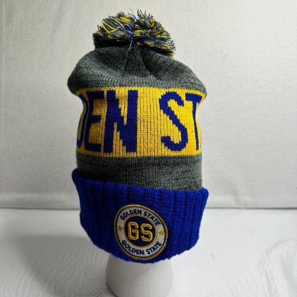 Golden State Pom Knit‎ Beanie - Picture 1 of 4